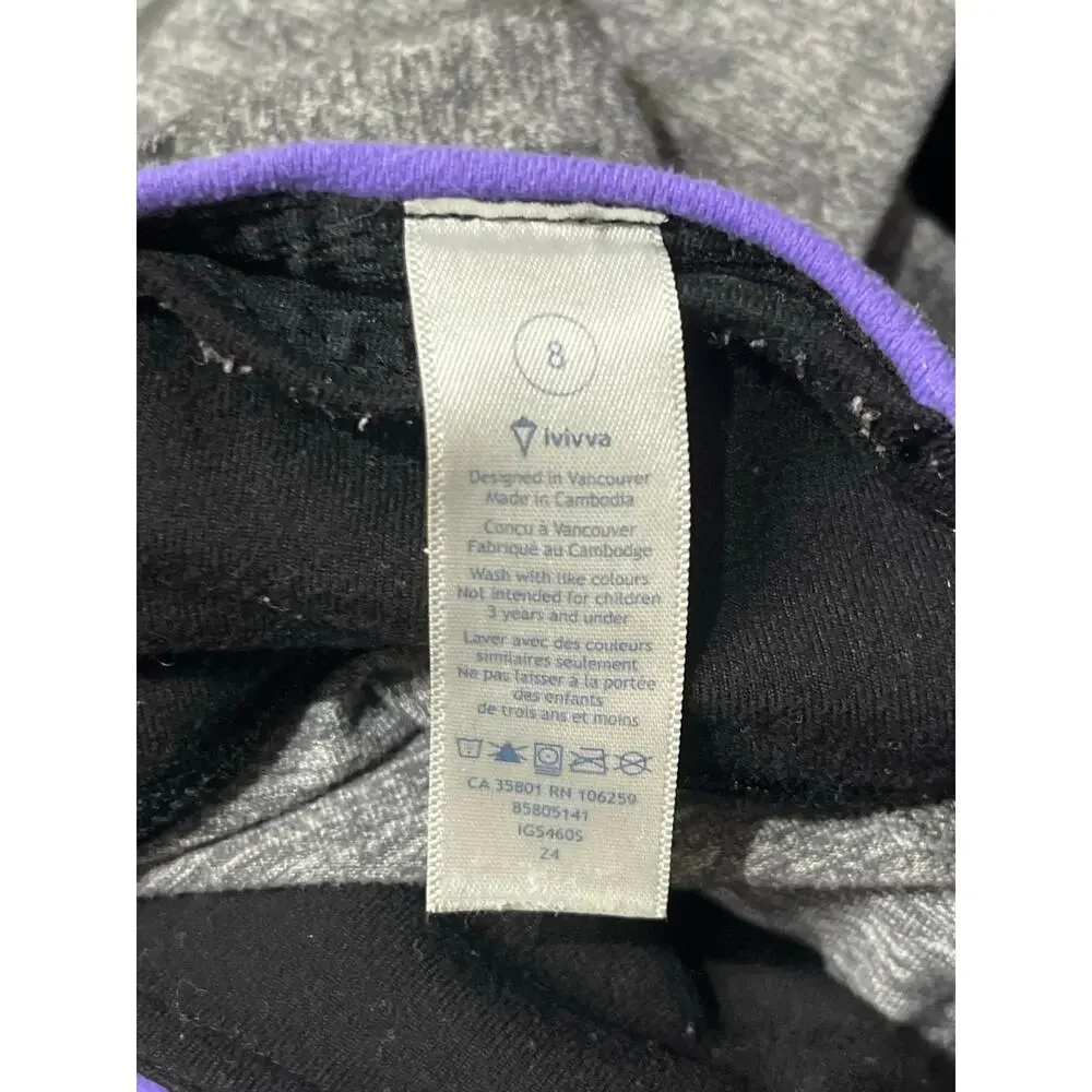 ivivva Girls gray heather leggings SIZE 8